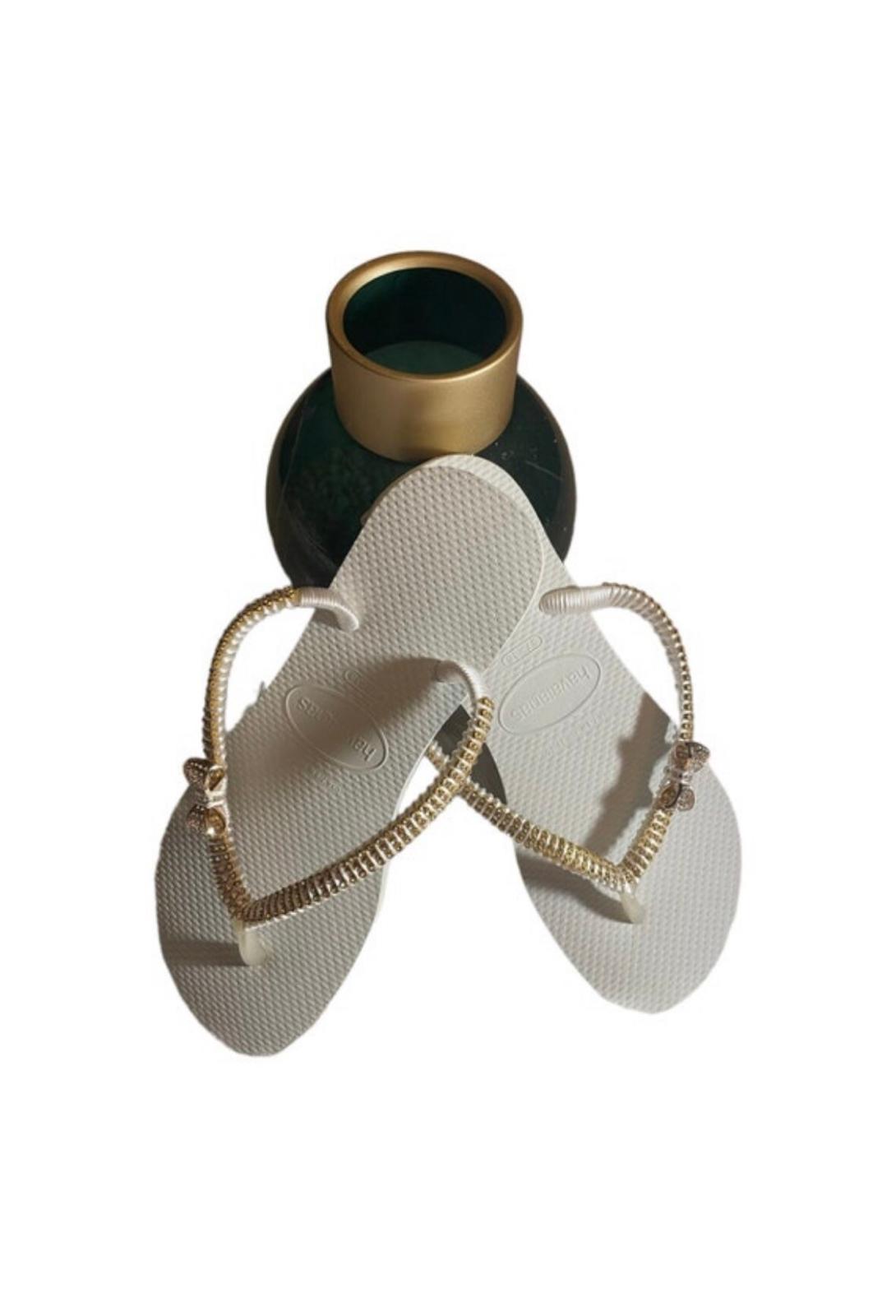 Havaiana Flip Flops (Coffee/Gold)